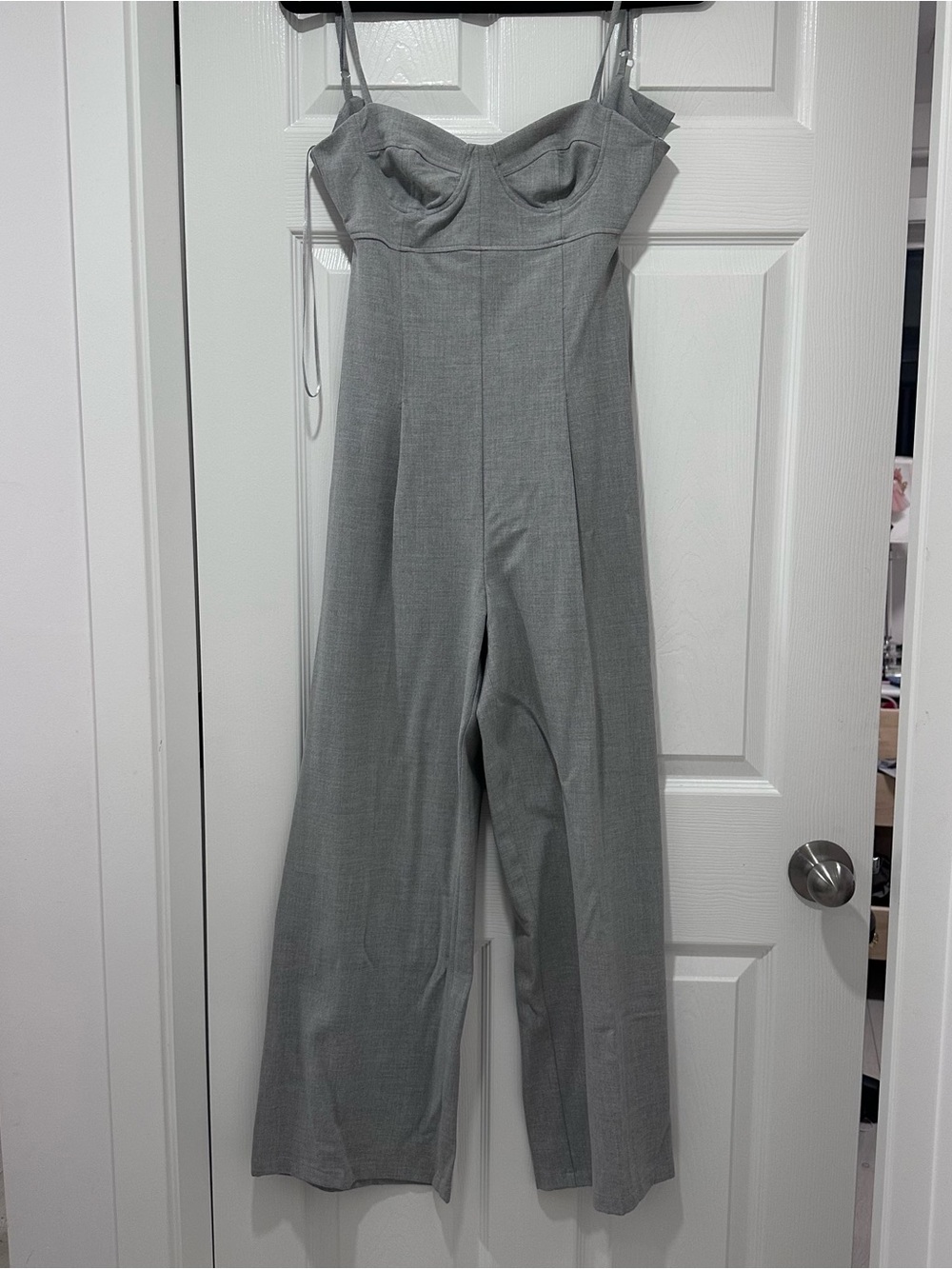 Backless Wide-Leg Jumpsuit with Bustier Top